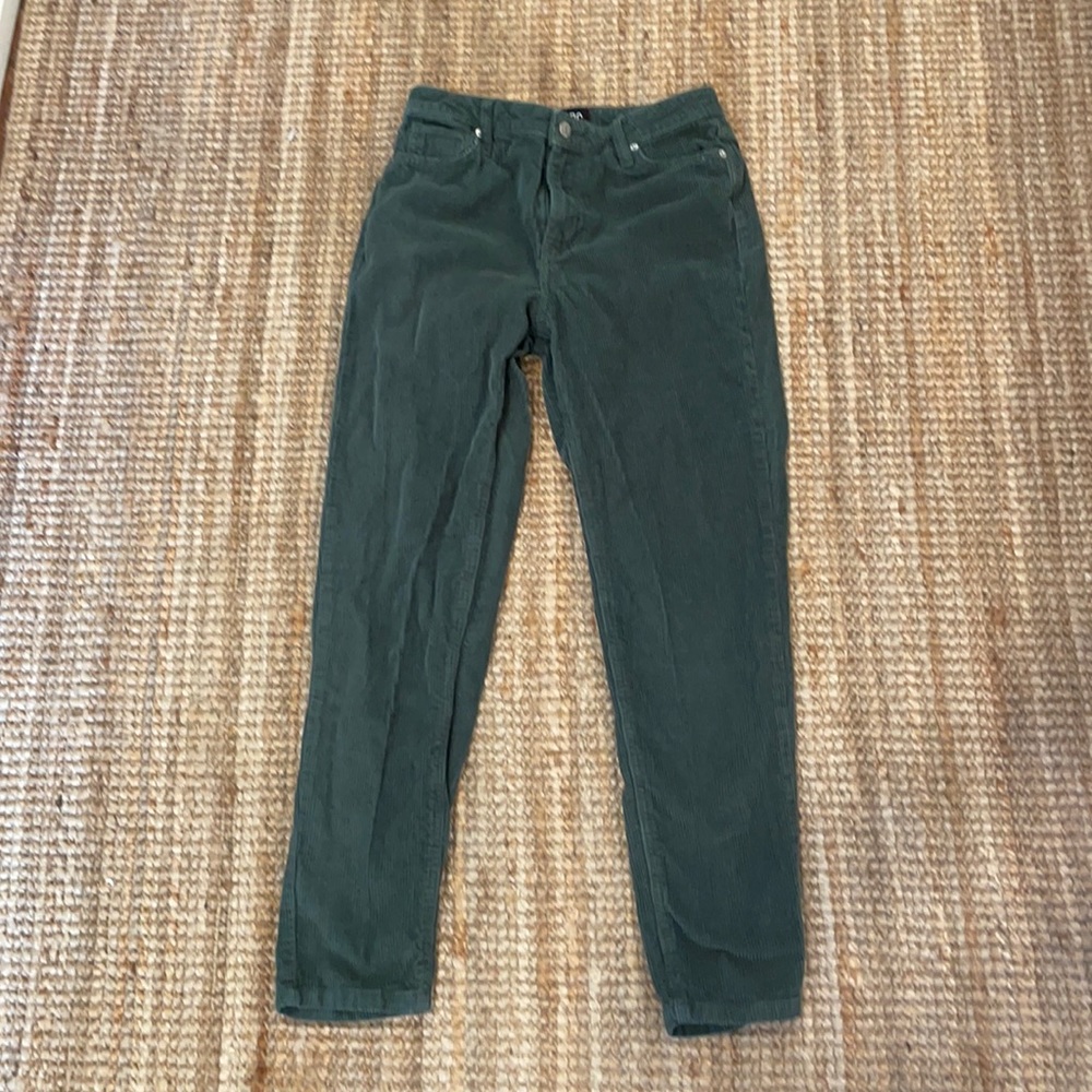 UO BDG green cord mom jeans